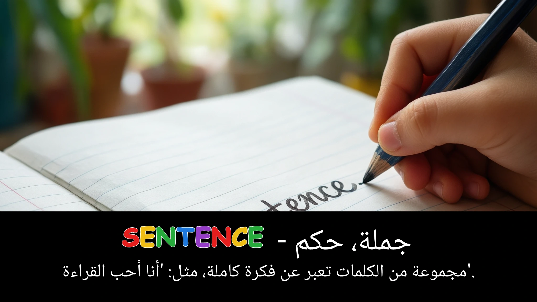 Arabic Illustration for sentence